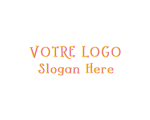 Girly - Cute Colorful Wordmark logo design