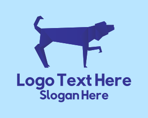 Blue Dog Origami Logo