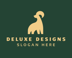 Deluxe - Golden Deluxe Goat logo design
