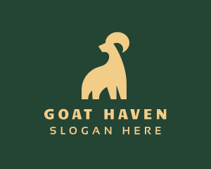 Golden Deluxe Goat logo design
