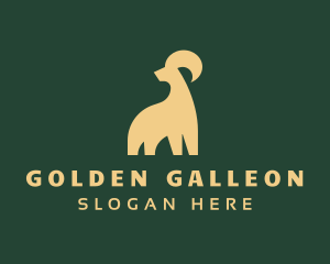 Golden Deluxe Goat logo design