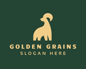 Golden Deluxe Goat logo design