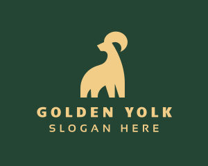 Golden Deluxe Goat logo design