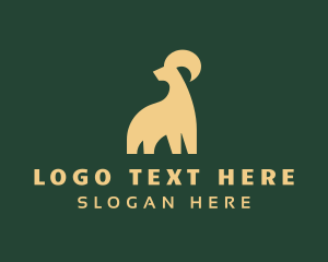 Goat - Golden Deluxe Goat logo design