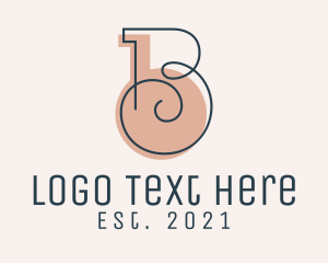 Fashion - Fashion Swirl Letter B logo design