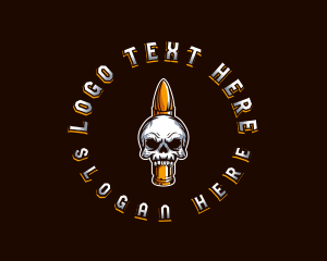Bullet - Bullet Gaming Skull logo design