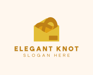 Yellow Pretzel Envelope logo design