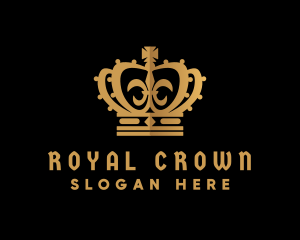 Majesty - Golden Queen Crown logo design