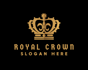 Golden Queen Crown logo design