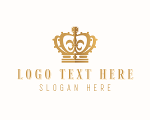 Elegant - Golden Royal Crown logo design