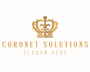 Golden Queen Crown logo design