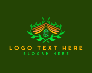 Organic - Spiritual Book Church logo design