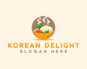 Korean Bowl Bibimbap logo design