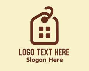 Property Agent - Brown House Sale Tag logo design