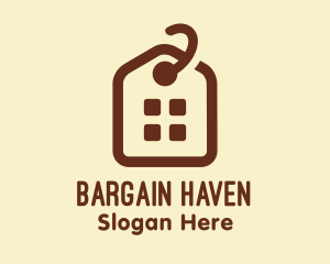Sale - Brown House Sale Tag logo design