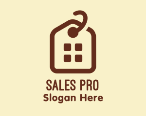 Brown House Sale Tag logo design