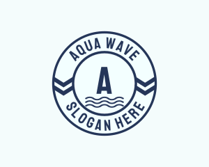 Retro Waves Water Park logo design