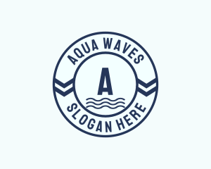 Retro Waves Water Park logo design