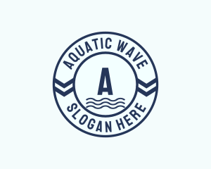 Retro Waves Water Park logo design