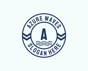 Retro Waves Water Park logo design