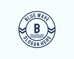 Retro Waves Water Park logo design