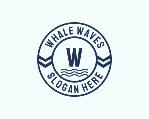 Retro Waves Water Park logo design