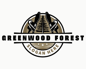 Forestry - Chainsaw Forestry Logging logo design