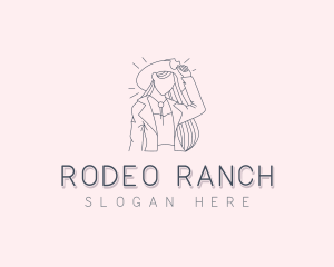 Cowgirl - Texas Ranch Cowgirl logo design