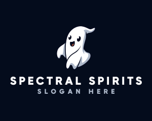 Spooky Ghost Halloween logo design