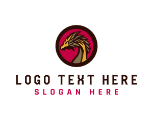 Mythical Dragon Avatar logo design