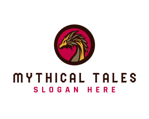 Mythical Dragon Avatar logo design