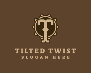 Cowboy Badge Letter T logo design