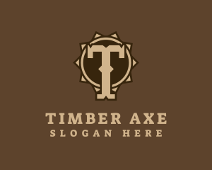 Cowboy Badge Letter T logo design