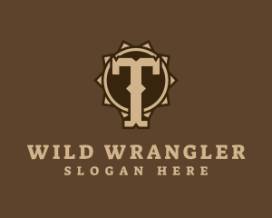 Wrangler - Cowboy Badge Letter T logo design