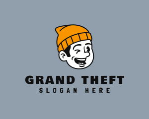 Retro Beanie Guy Logo