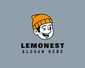 Retro Beanie Guy Logo