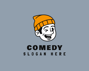 Retro Beanie Guy Logo