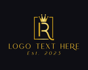 Regal - Golden Regal Letter R logo design