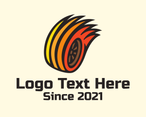 Vulcanizing-shop - Fast Flaming Wheel logo design