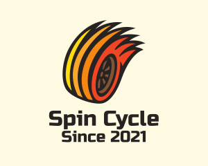 Wheel - Fast Flaming Wheel logo design