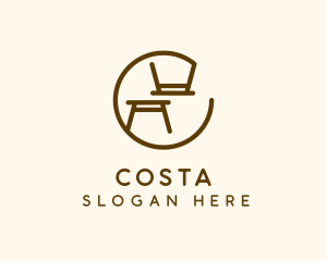 Minimalist Table Furniture logo design