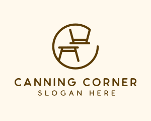 Minimalist Table Furniture logo design