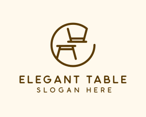 Table - Minimalist Table Furniture logo design