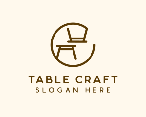 Table - Minimalist Table Furniture logo design