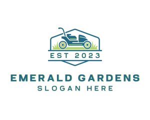 Gardener Lawn Mower logo design