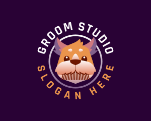 Groom - Dog Comb Puppy logo design
