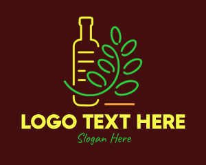 Olive Oil - Organic Neon Products logo design