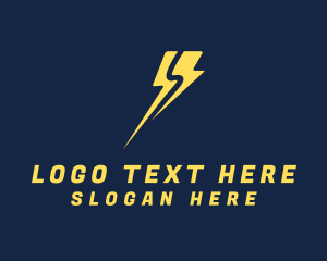 Voltaic - Lightning Power Tech logo design
