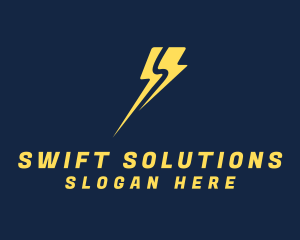 Rapid - Lightning Power Tech logo design