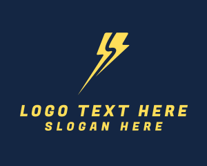 Yellow - Lightning Power Tech logo design